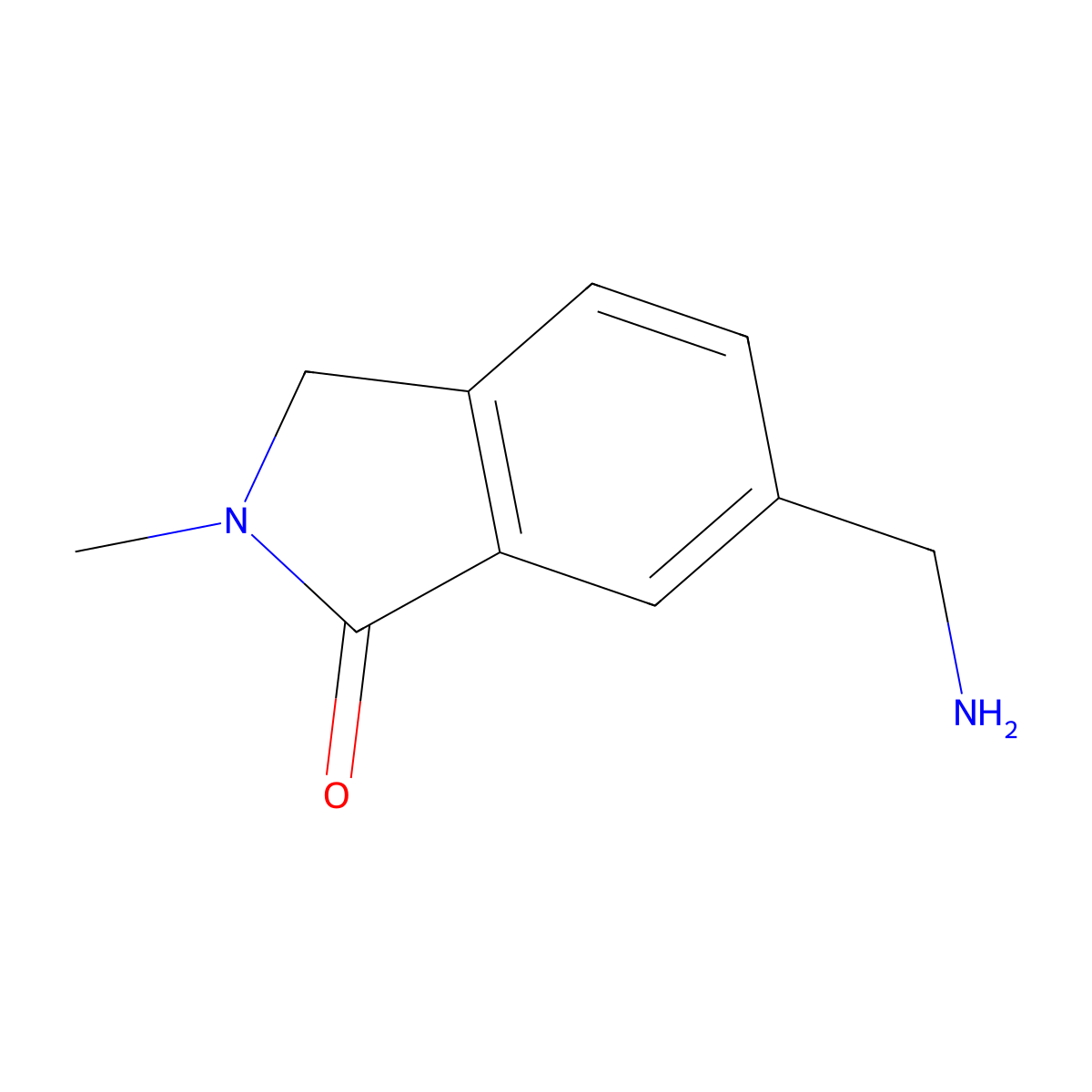 6-(Aminomethyl)-2,3-dihydro-2-methyl-1H-isoindol-1-one molecular structure, CAS 1554585-78-2