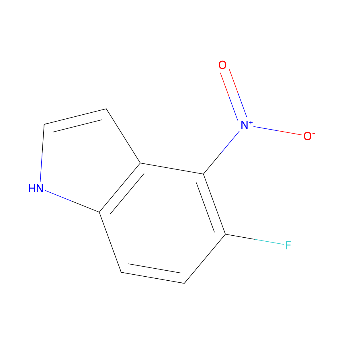 5-Fluoro-4-nitro-1H-indole molecular structure, CAS 1554587-42-6