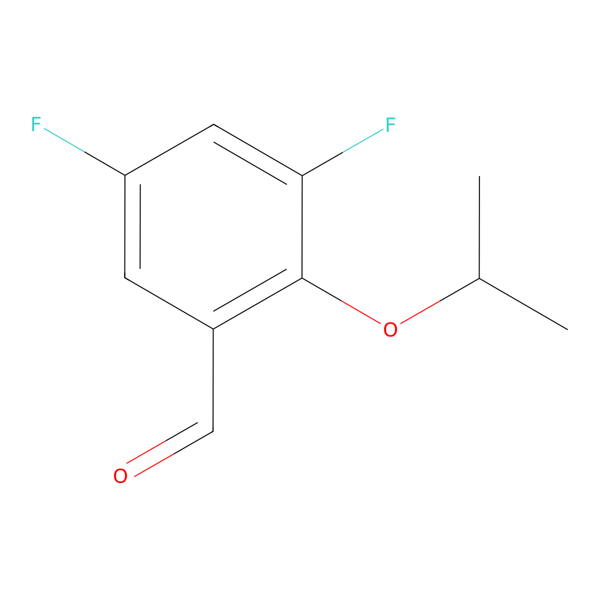 3,5-Difluoro-2-(propan-2-yloxy)benzaldehyde molecular structure, CAS 1554588-30-5