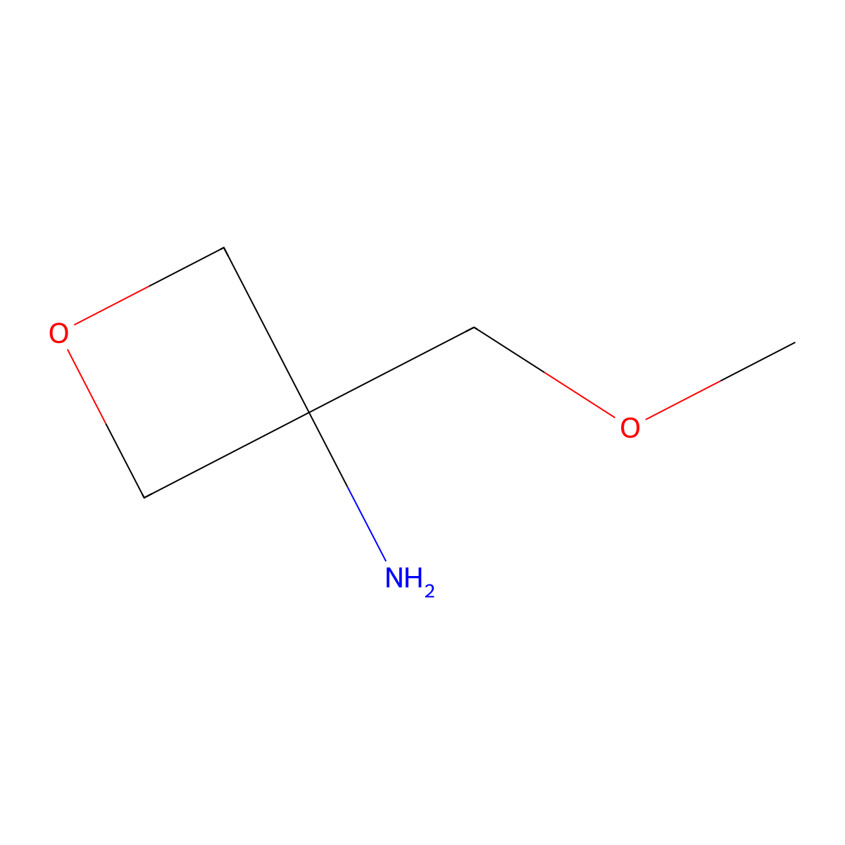 3-(Methoxymethyl)oxetan-3-amine molecular structure, CAS 1554588-68-9