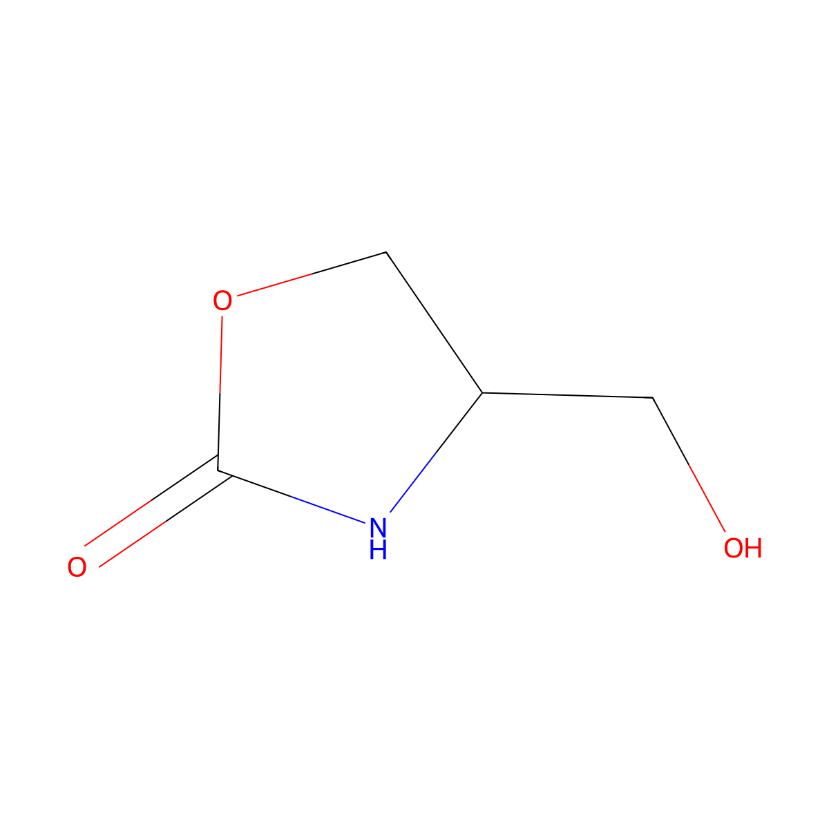 4-(Hydroxymethyl)-1,3-oxazolidin-2-one molecular structure, CAS 15546-08-4