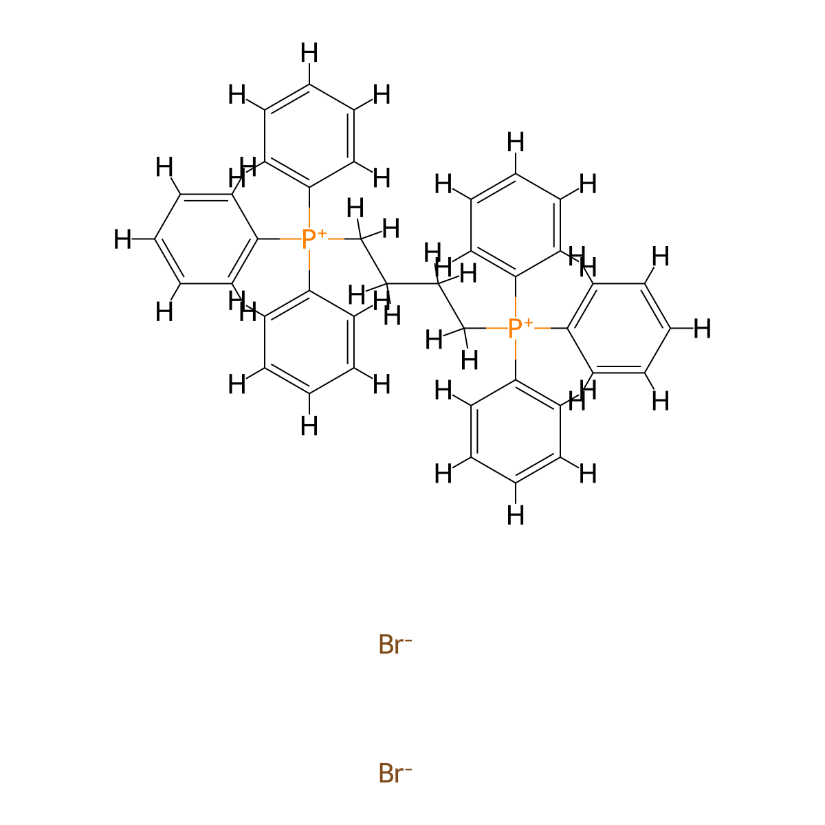 Tetramethylenebis[triphenylphosphonium] dibromide molecular structure, CAS 15546-42-6