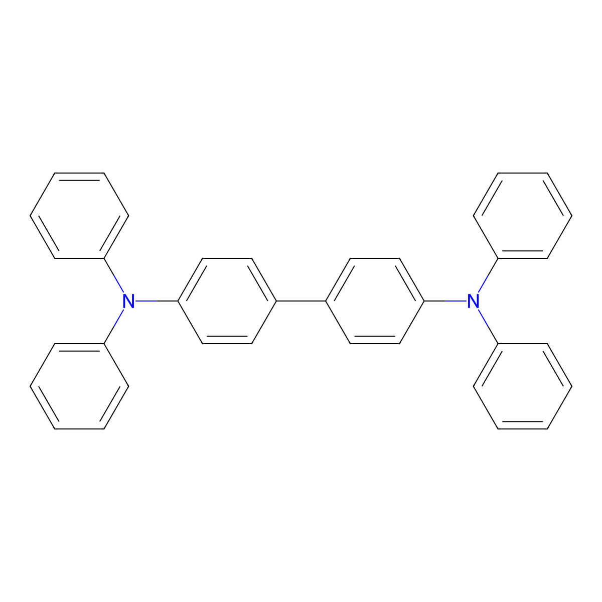 N,N,N',N'-Tetraphenylbenzidine molecular structure, CAS 15546-43-7