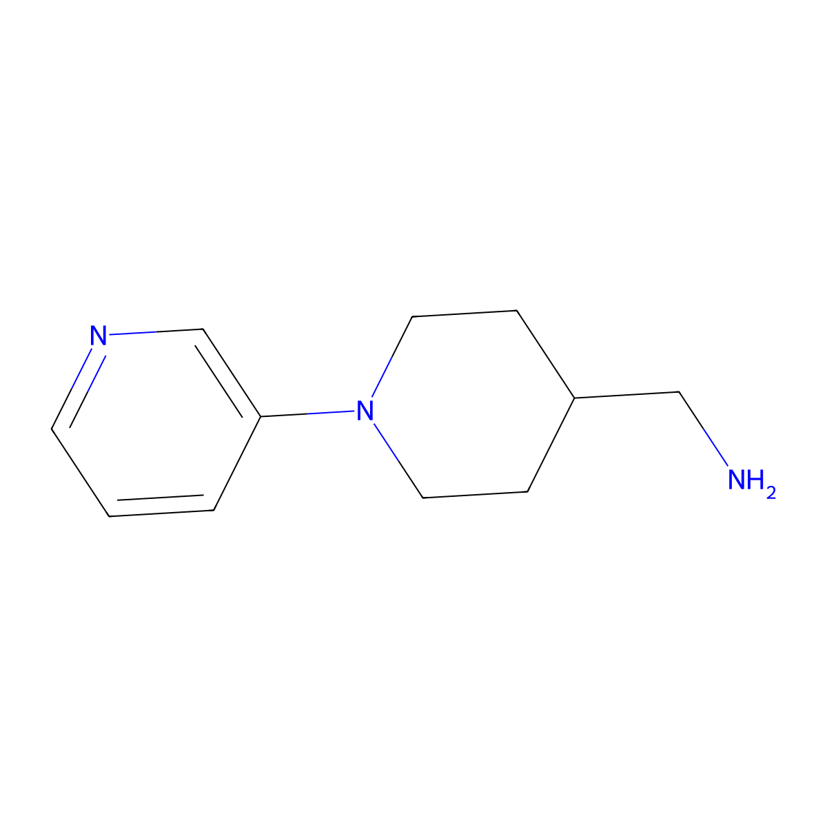 [1-(3-Pyridyl)-4-piperidyl]methanamine molecular structure, CAS 1554613-60-3