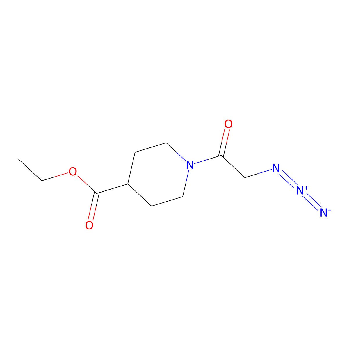 Ethyl 1-(azidoacetyl)piperidine-4-carboxylate molecular structure, CAS 1554618-31-3