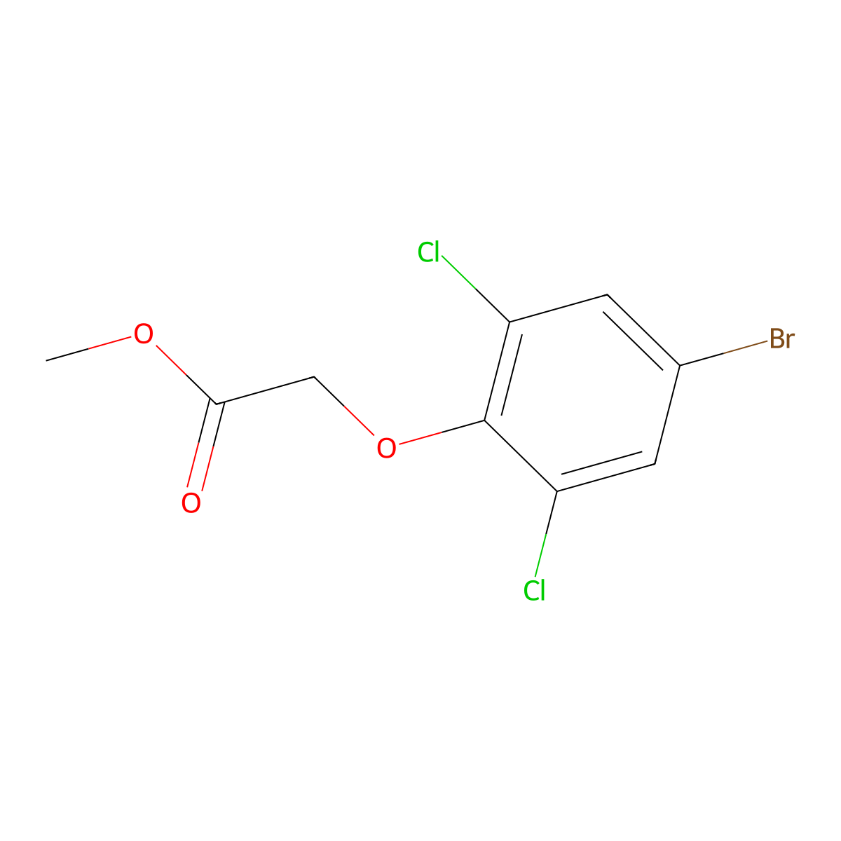 Methyl 2-(4-bromo-2,6-dichlorophenoxy)acetate molecular structure, CAS 1554620-28-8