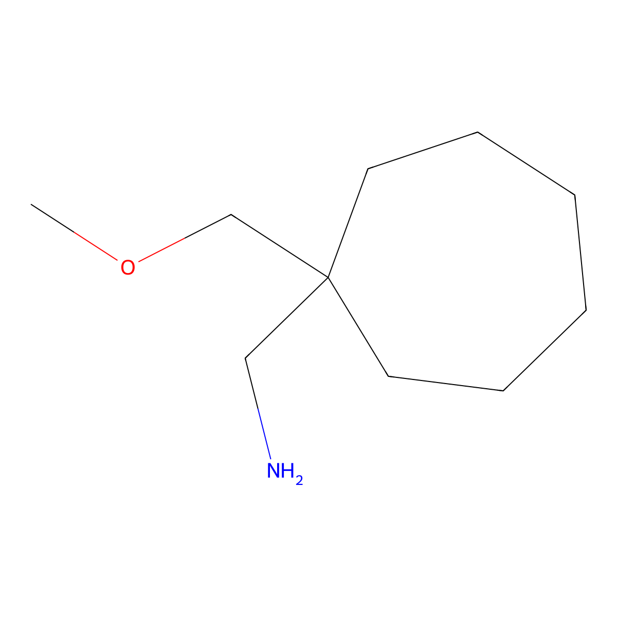 1-[1-(Methoxymethyl)cycloheptyl]methanamine molecular structure, CAS 1554621-14-5