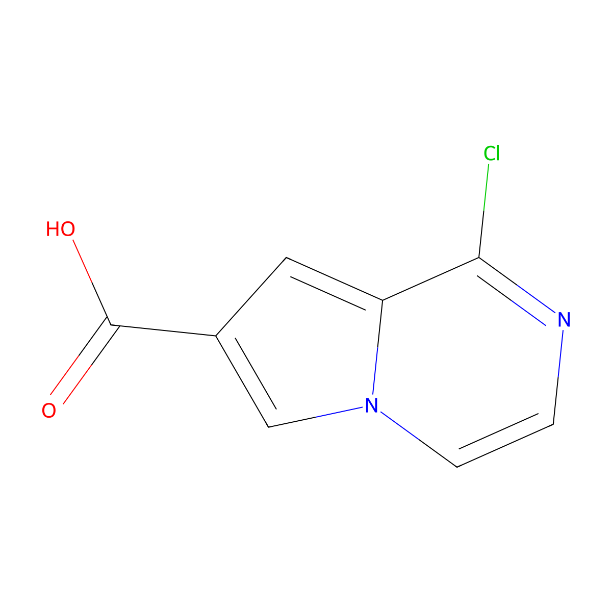 Pyrrolo[1,2-a]pyrazine-7-carboxylic acid, 1-chloro- molecular structure, CAS 1554626-87-7