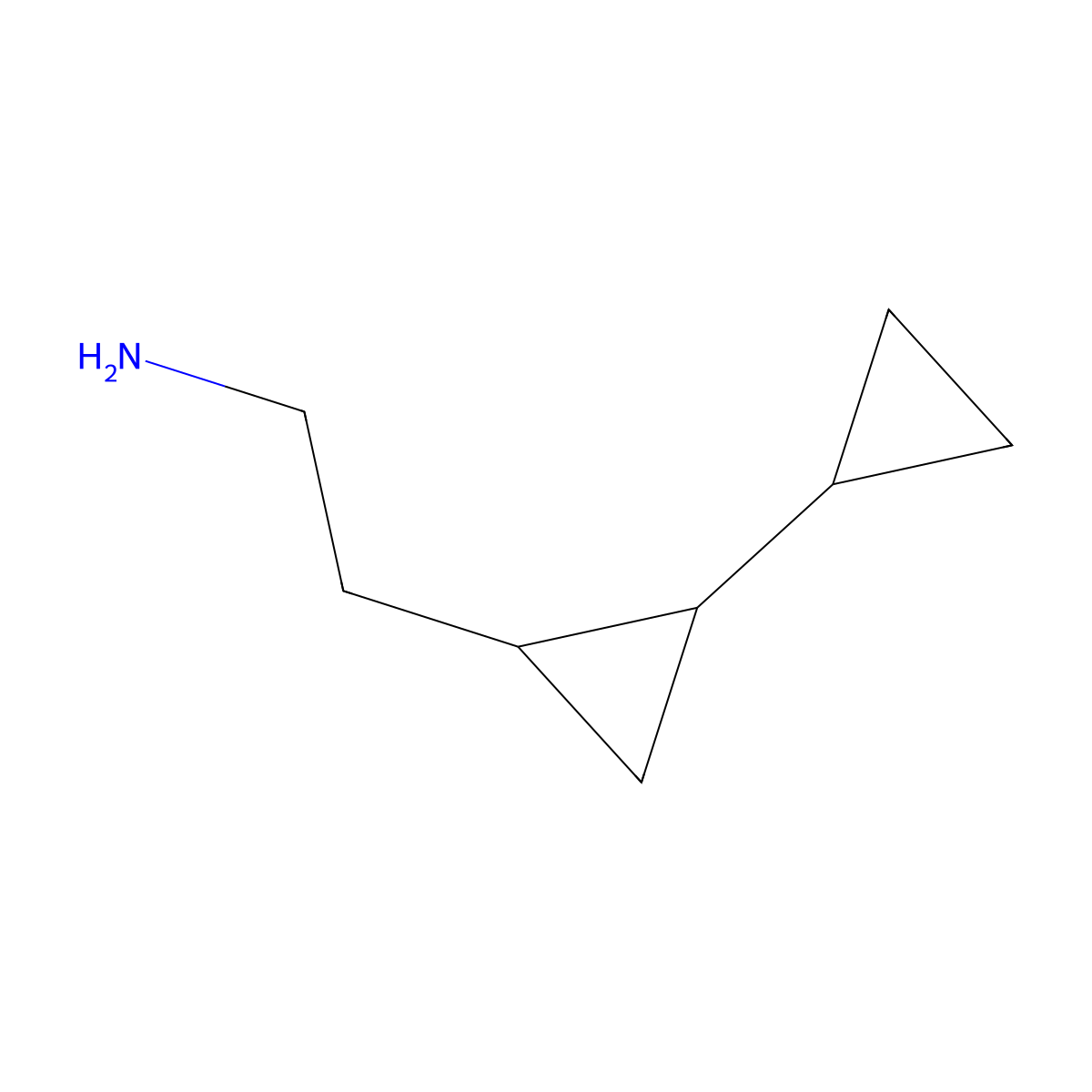 2-(2-Cyclopropylcyclopropyl)ethan-1-amine molecular structure, CAS 1554651-92-1