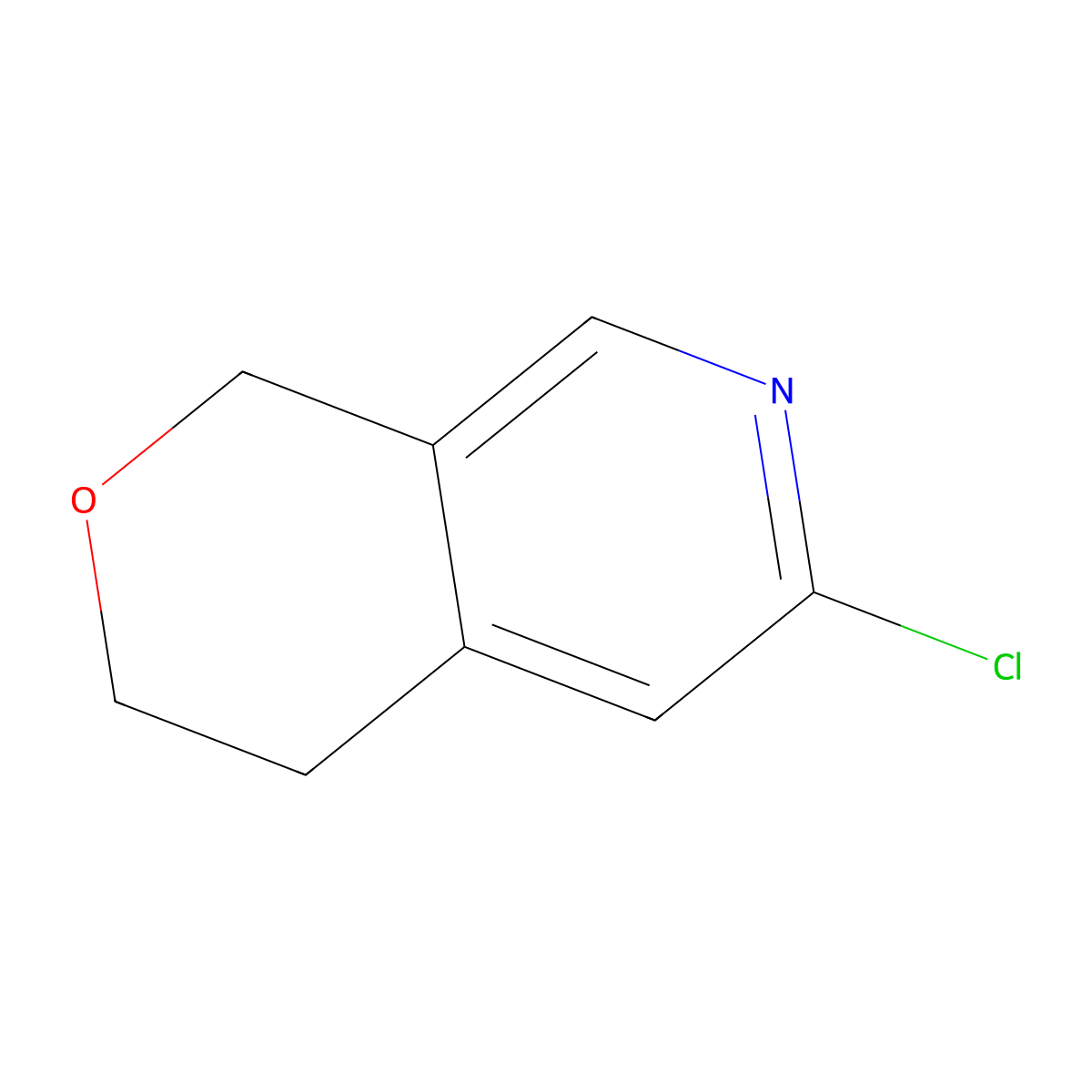 6-chloro-1H,3H,4H-pyrano(3,4-c)pyridine molecular structure, CAS 1554652-45-7