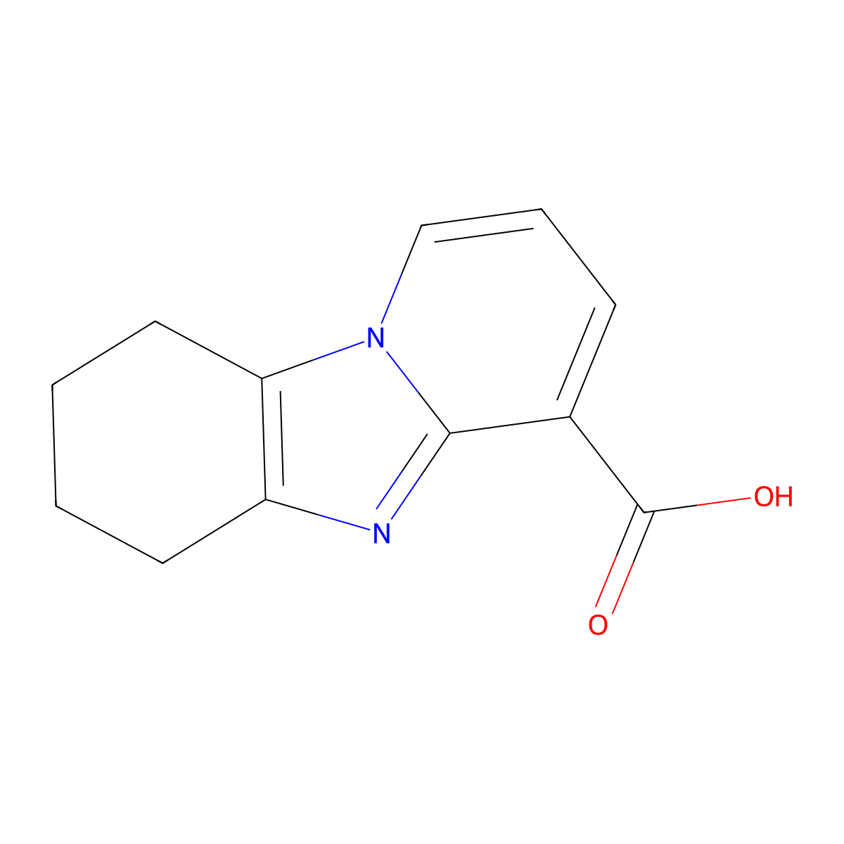 1,8-Diazatricyclo[7.4.0.0,2,7]trideca-2(7),8,10,12-tetraene-10-carboxylic acid molecular structure, CAS 1554657-65-6