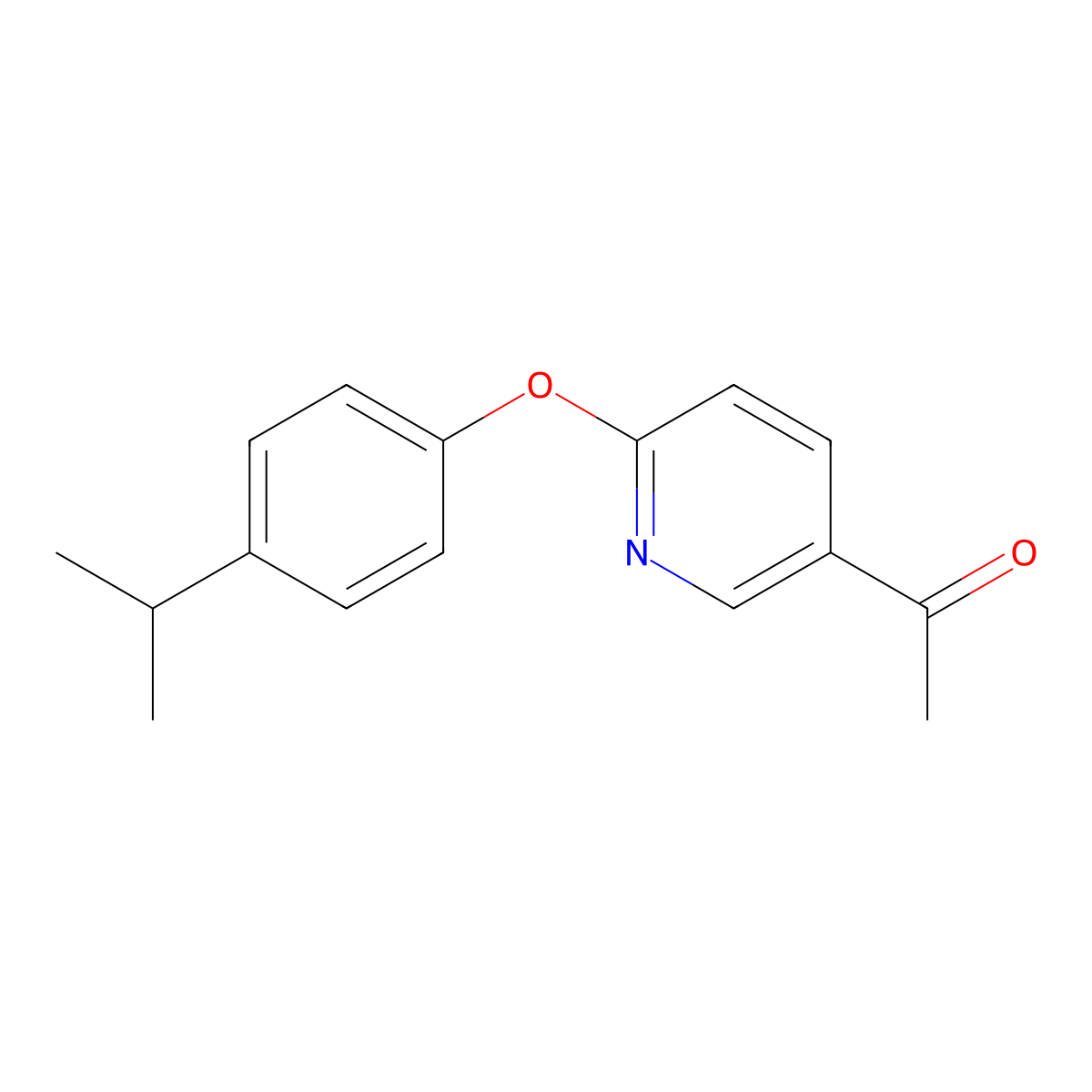 5-Acetyl-2-(4-isopropylphenoxy)pyridine molecular structure, CAS 1554658-68-2