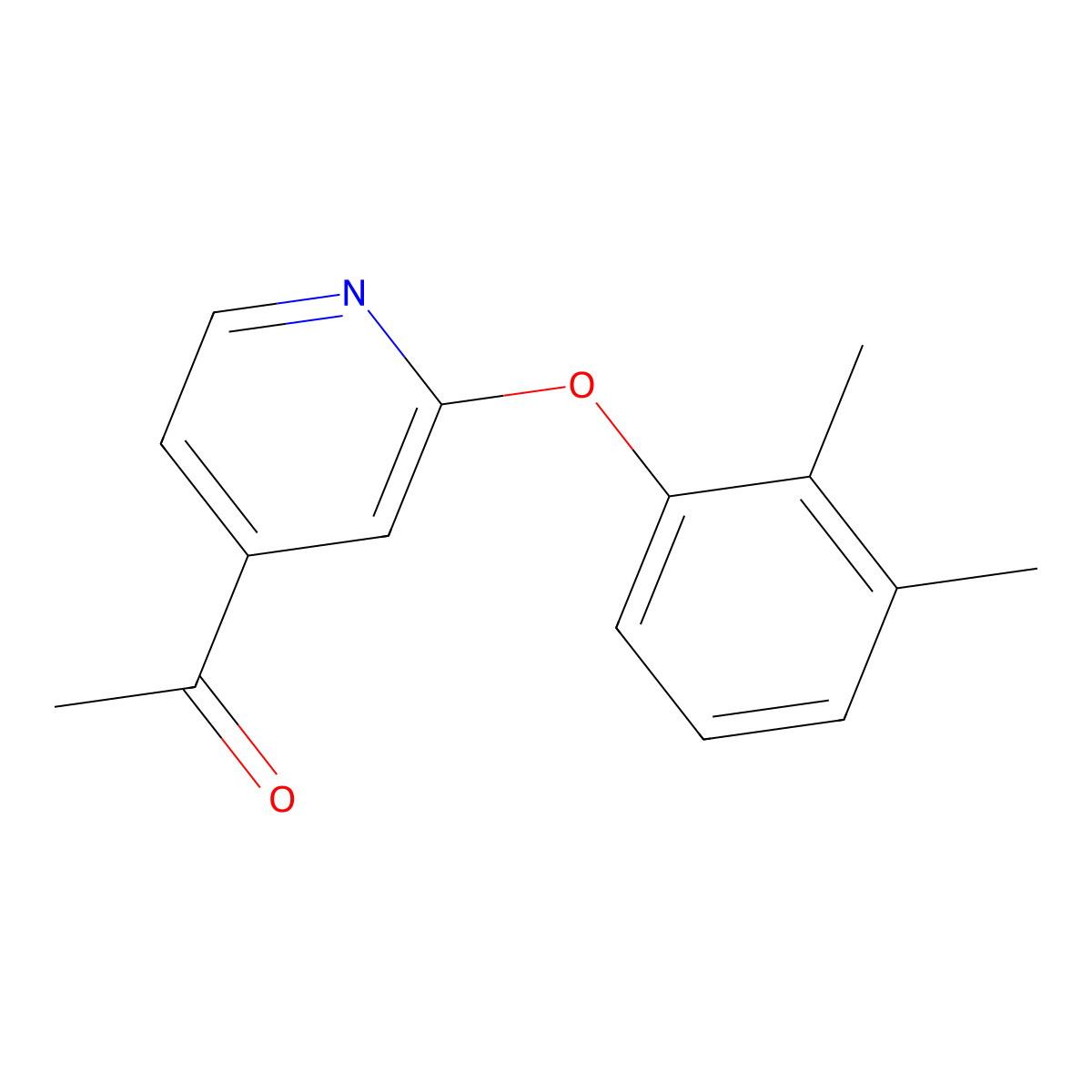 1-(2-(2,3-Dimethylphenoxy)pyridin-4-yl)ethan-1-one molecular structure, CAS 1554658-73-9