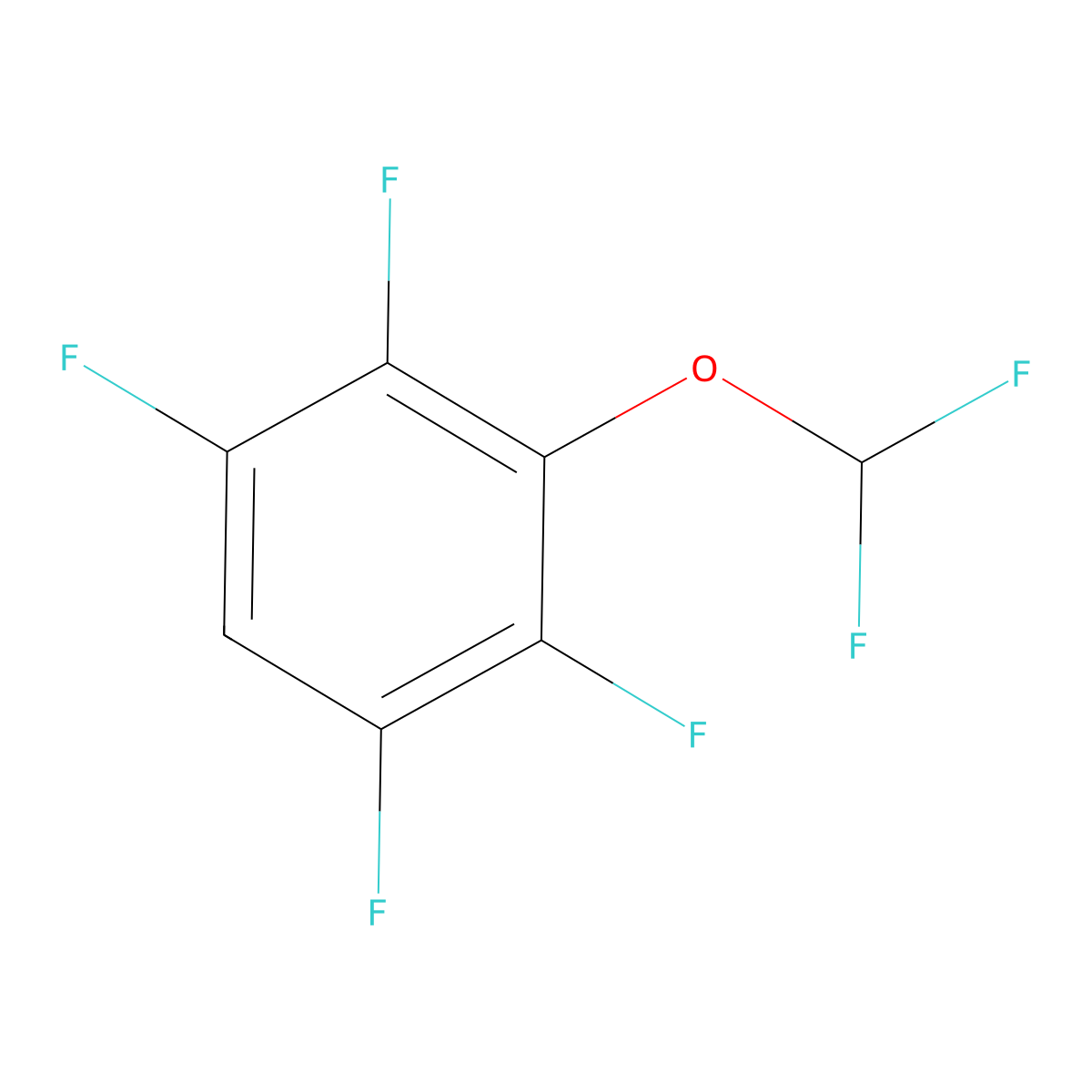3-(Difluoromethoxy)-1,2,4,5-tetrafluoro-benzene molecular structure, CAS 155466-60-7