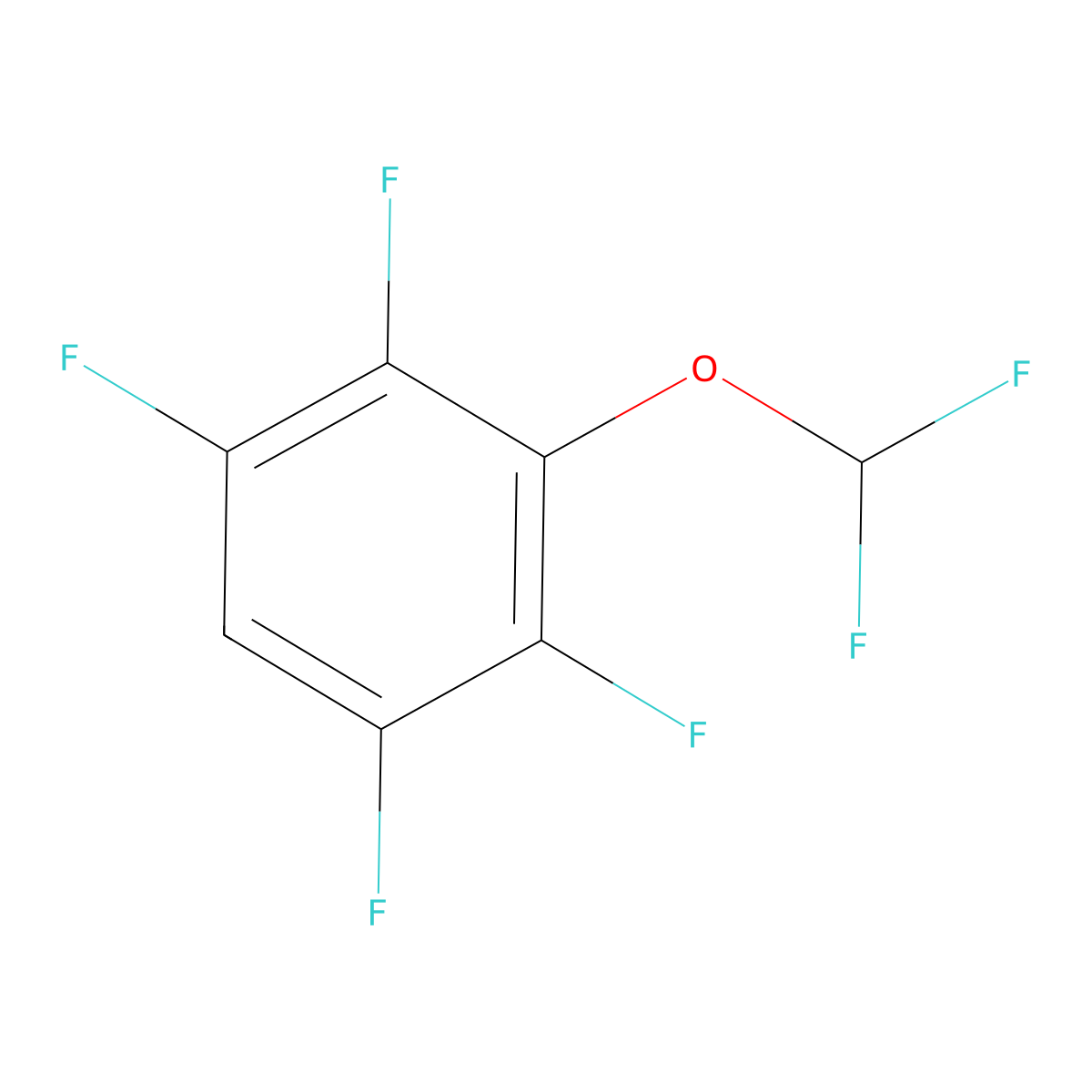 3-(Difluoromethoxy)-1,2,4,5-tetrafluoro-benzene molecular structure, CAS 155466-60-7