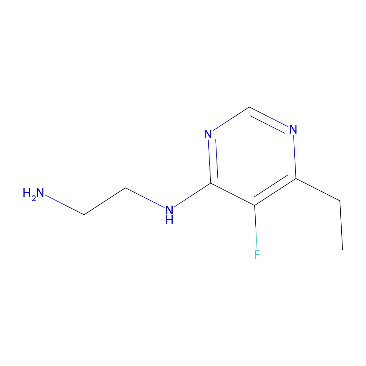 N1-(6-Ethyl-5-fluoropyrimidin-4-yl)ethane-1,2-diamine molecular structure, CAS 1554662-49-5
