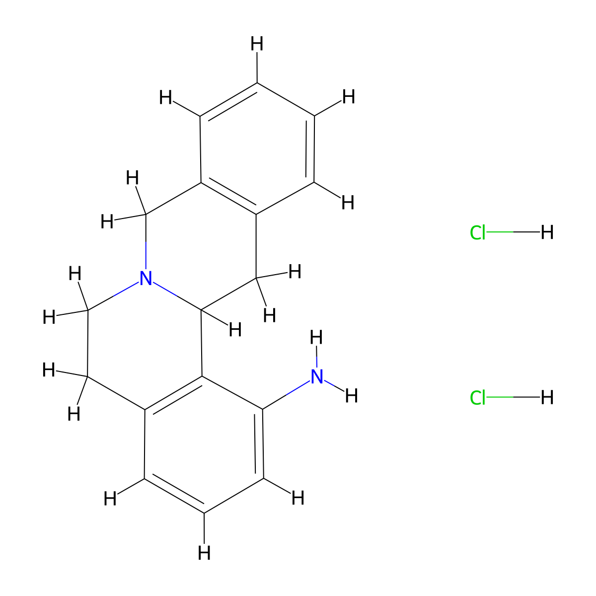 6,8,13,13a-tetrahydro-5H-isoquinolino[2,1-b]isoquinolin-1-amine;dihydrochloride molecular structure, CAS 1554662-74-6