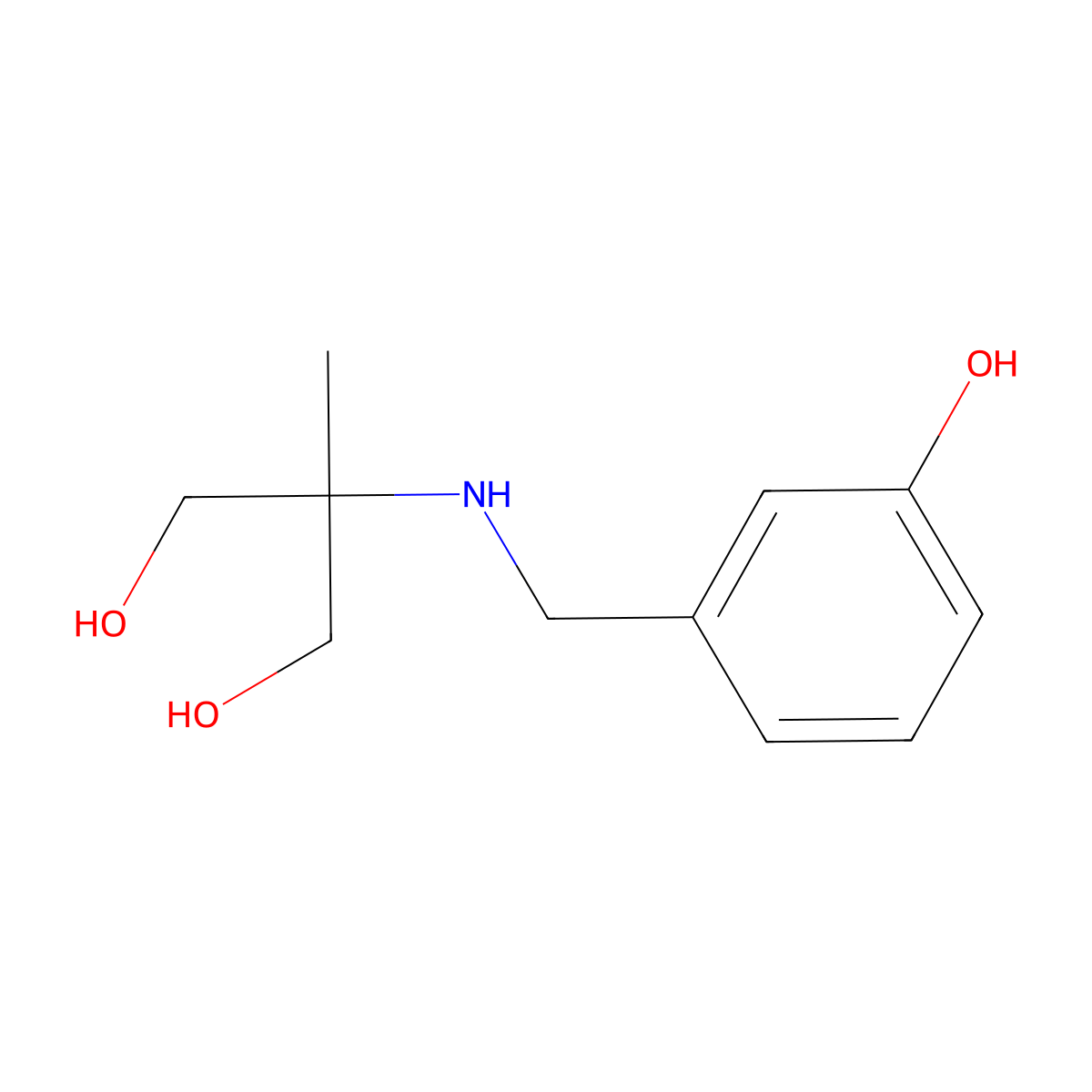 2-{[(3-Hydroxyphenyl)methyl]amino}-2-methylpropane-1,3-diol molecular structure, CAS 1554678-21-5