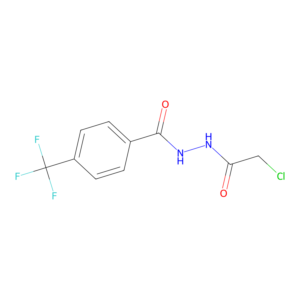 N'-(2-chloroacetyl)-4-(trifluoromethyl)benzohydrazide molecular structure, CAS 1554689-09-6