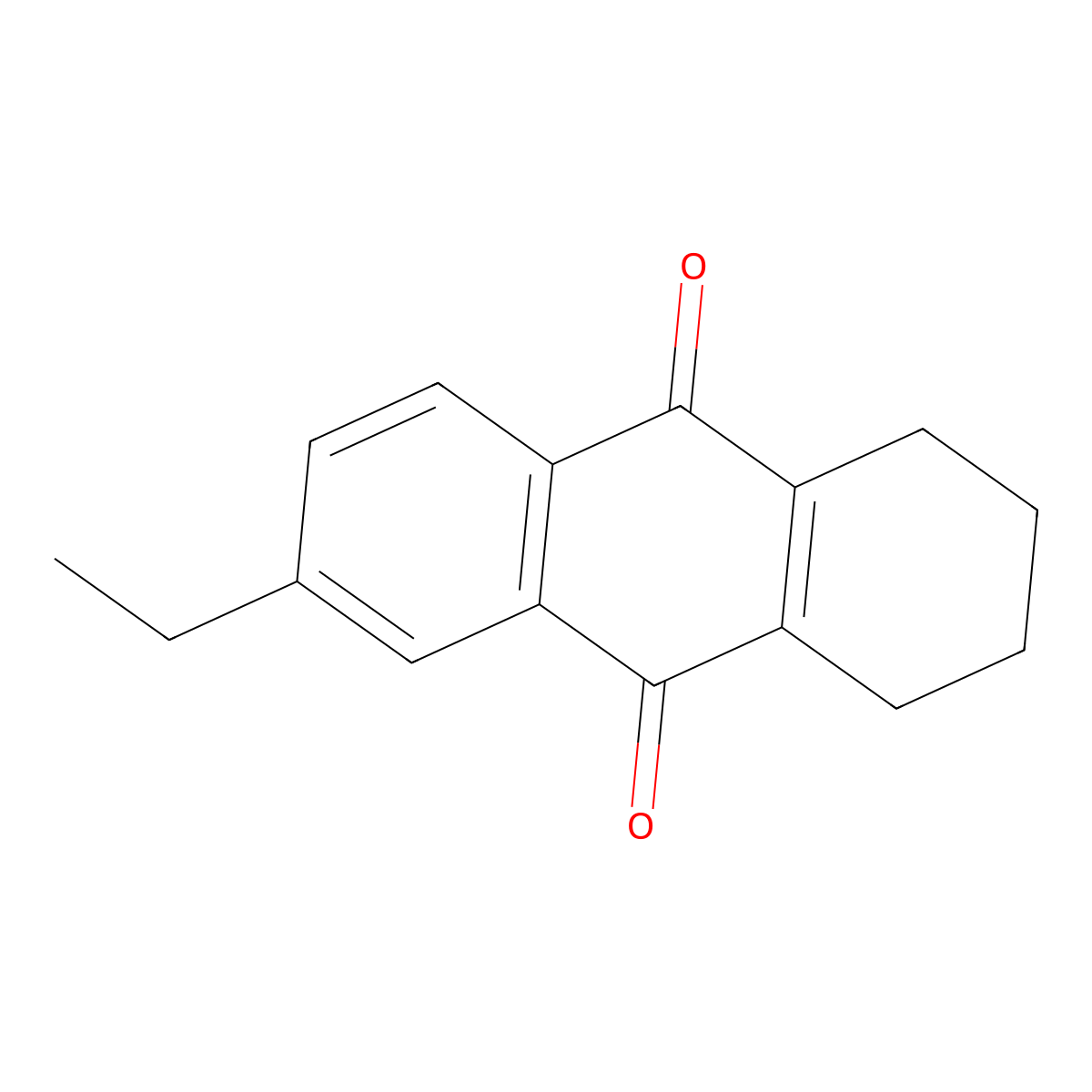 6-Ethyl-1,2,3,4-tetrahydroanthroquinone molecular structure, CAS 15547-17-8