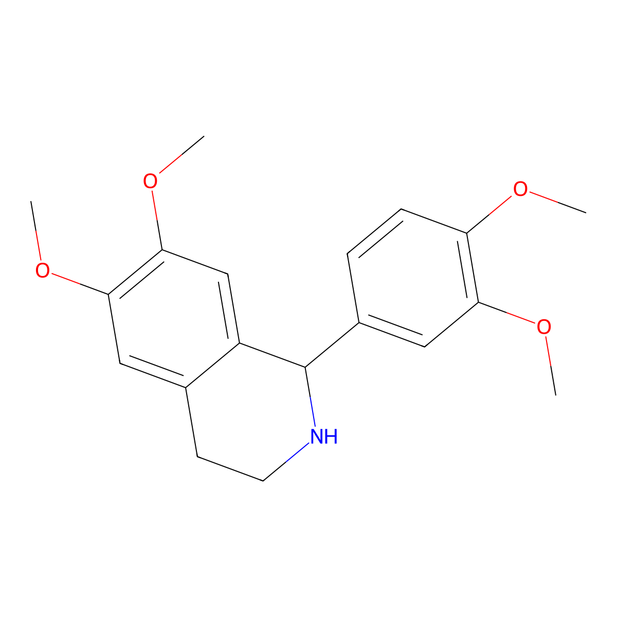 1-(3,4-Dimethoxyphenyl)-6,7-dimethoxy-1,2,3,4-tetrahydroisoquinoline molecular structure, CAS 15547-55-4