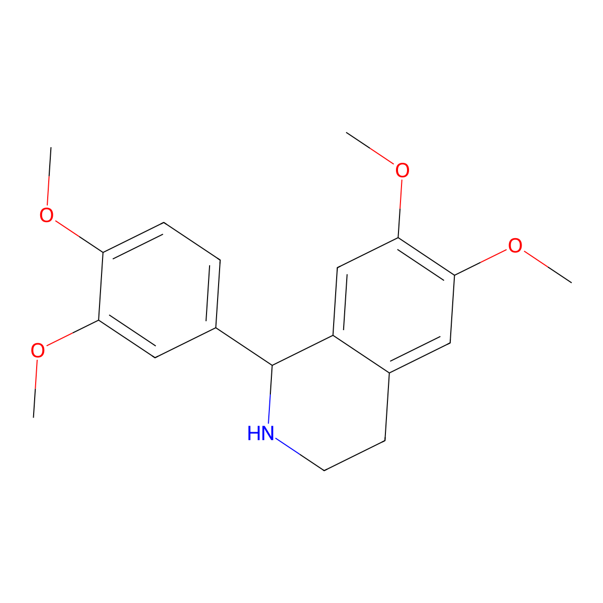 1-(3,4-Dimethoxyphenyl)-6,7-dimethoxy-1,2,3,4-tetrahydroisoquinoline molecular structure, CAS 15547-55-4