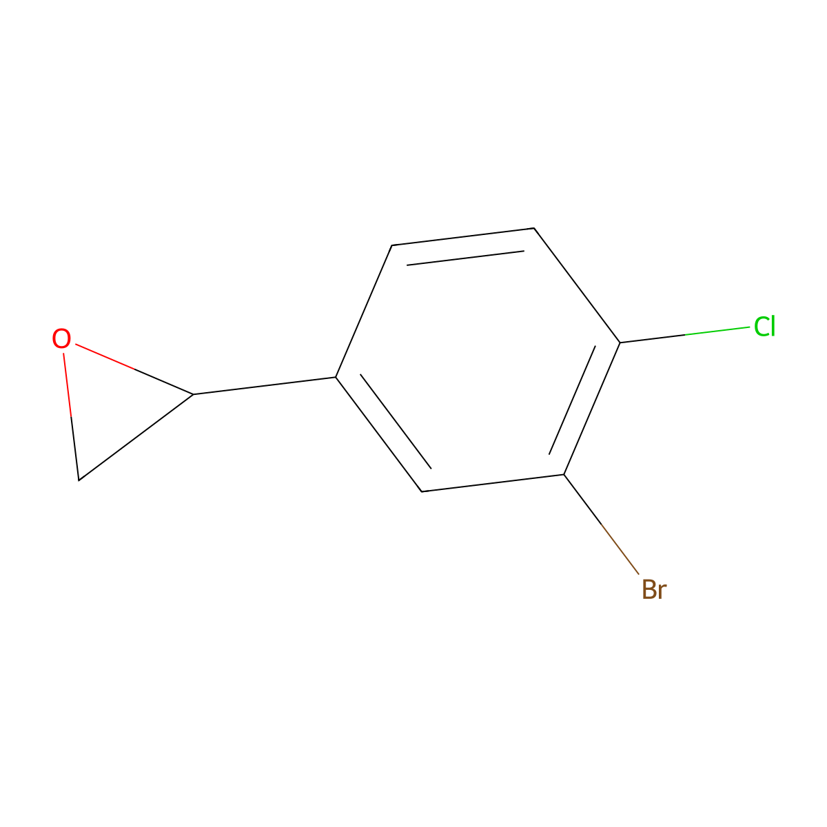 2-(3-Bromo-4-chlorophenyl)oxirane molecular structure, CAS 1554771-86-6