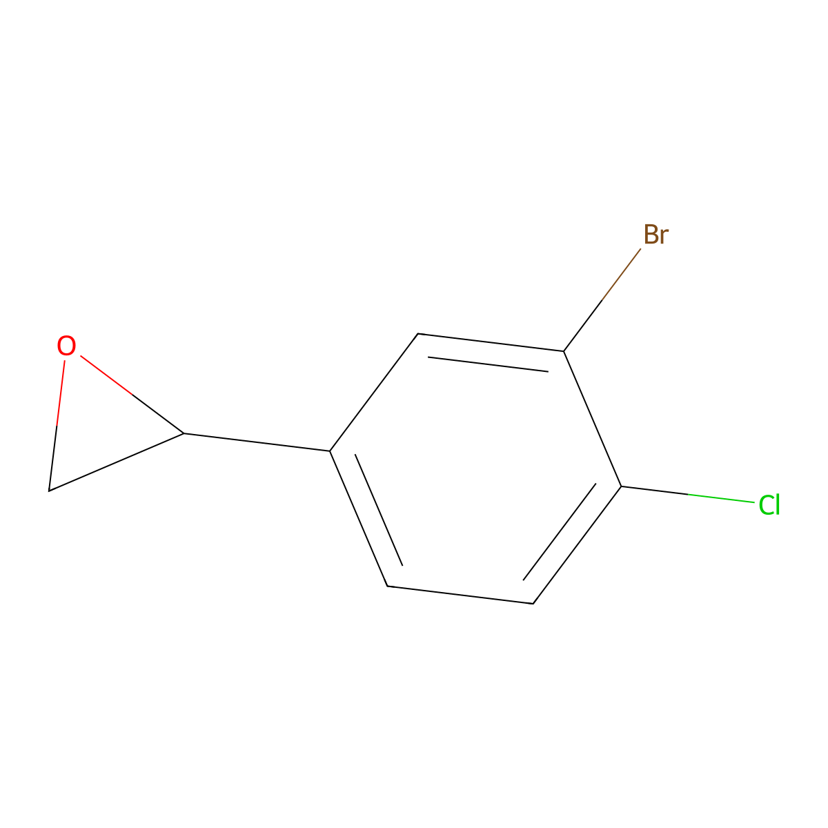 2-(3-Bromo-4-chlorophenyl)oxirane molecular structure, CAS 1554771-86-6