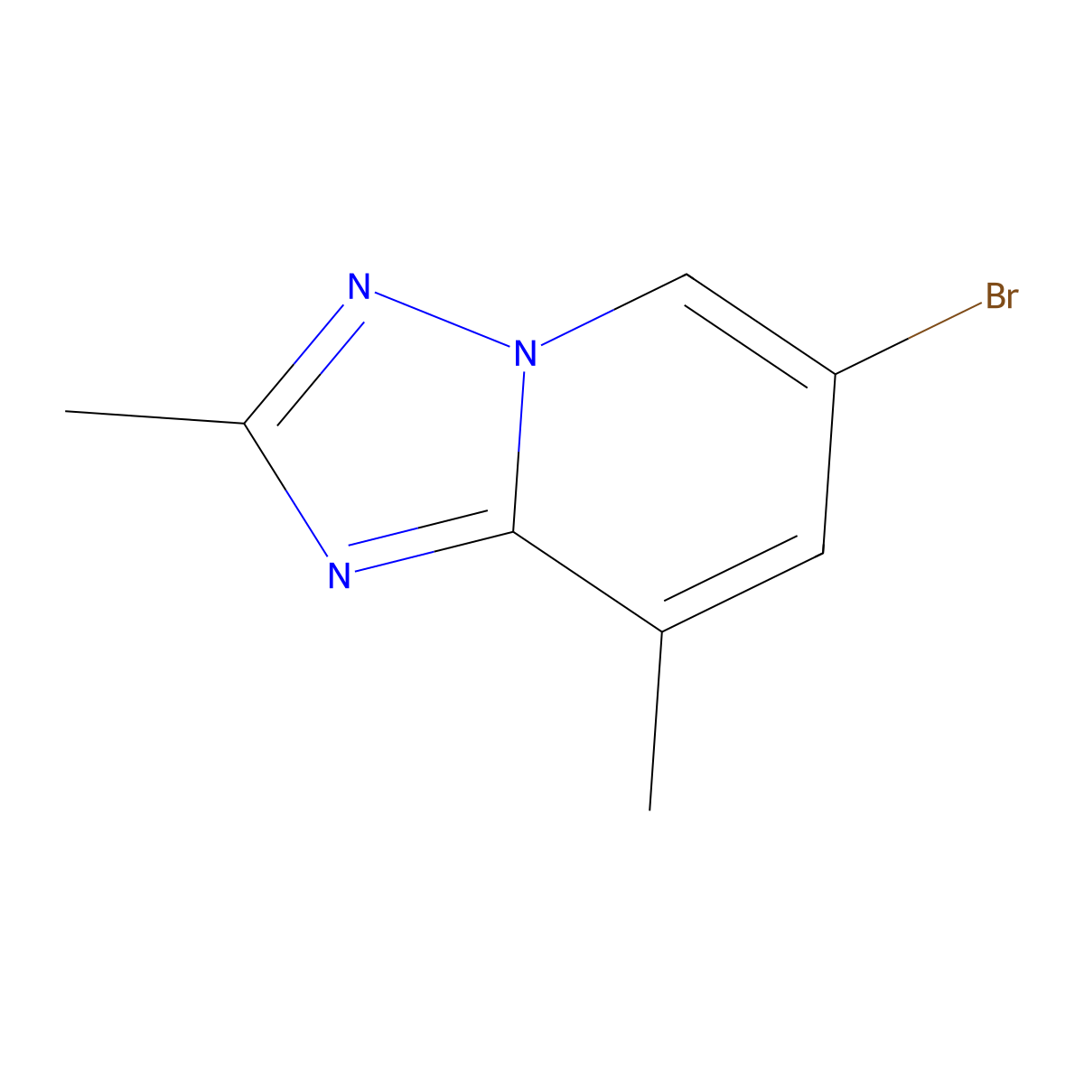 6-Bromo-2,8-dimethyl-(1,2,4)triazolo(1,5-a)pyridine molecular structure, CAS 1554779-20-2