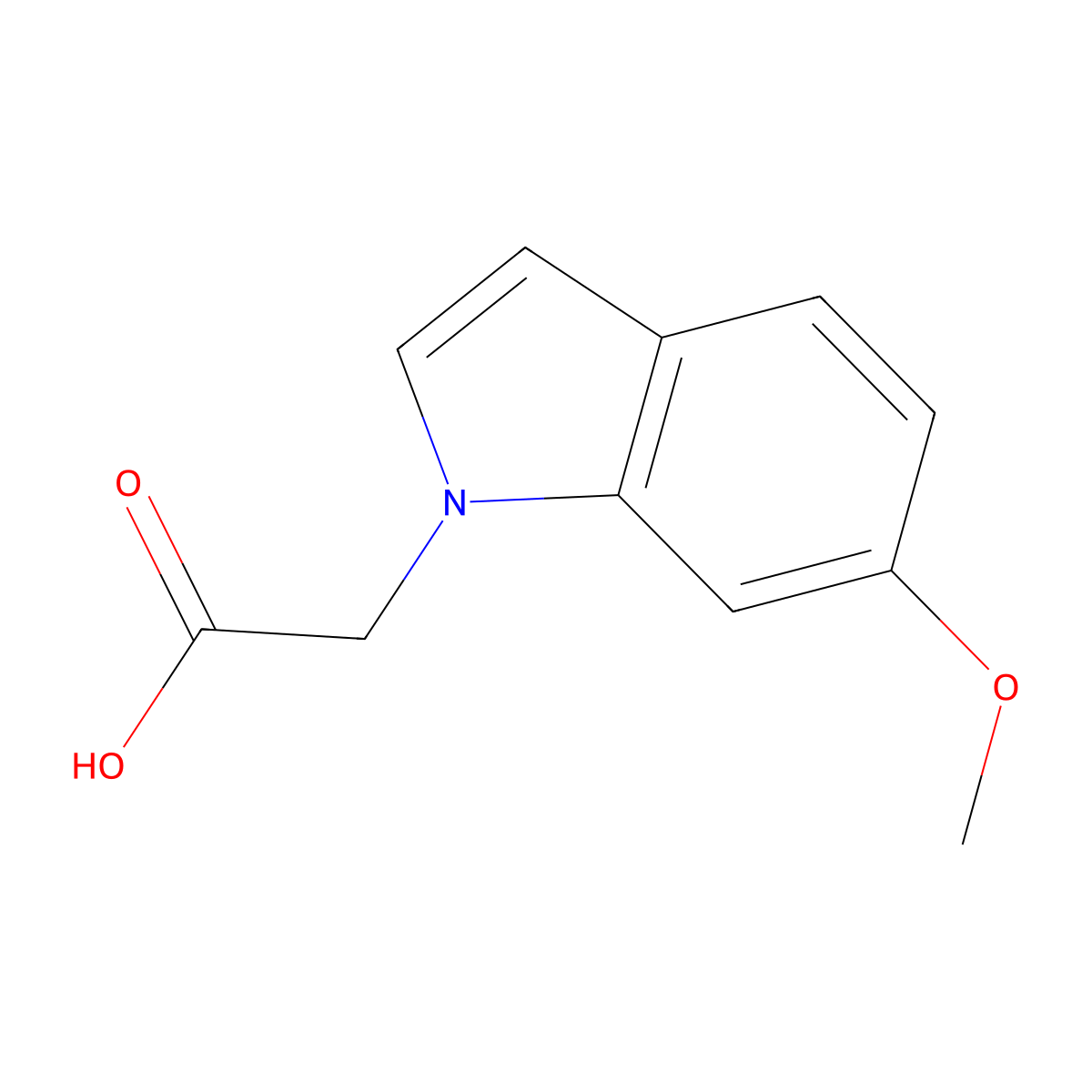 6-Methoxy-indole-1-acetic acid molecular structure, CAS 1554781-14-4