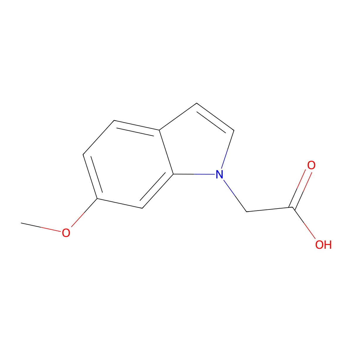 6-Methoxy-indole-1-acetic acid molecular structure, CAS 1554781-14-4