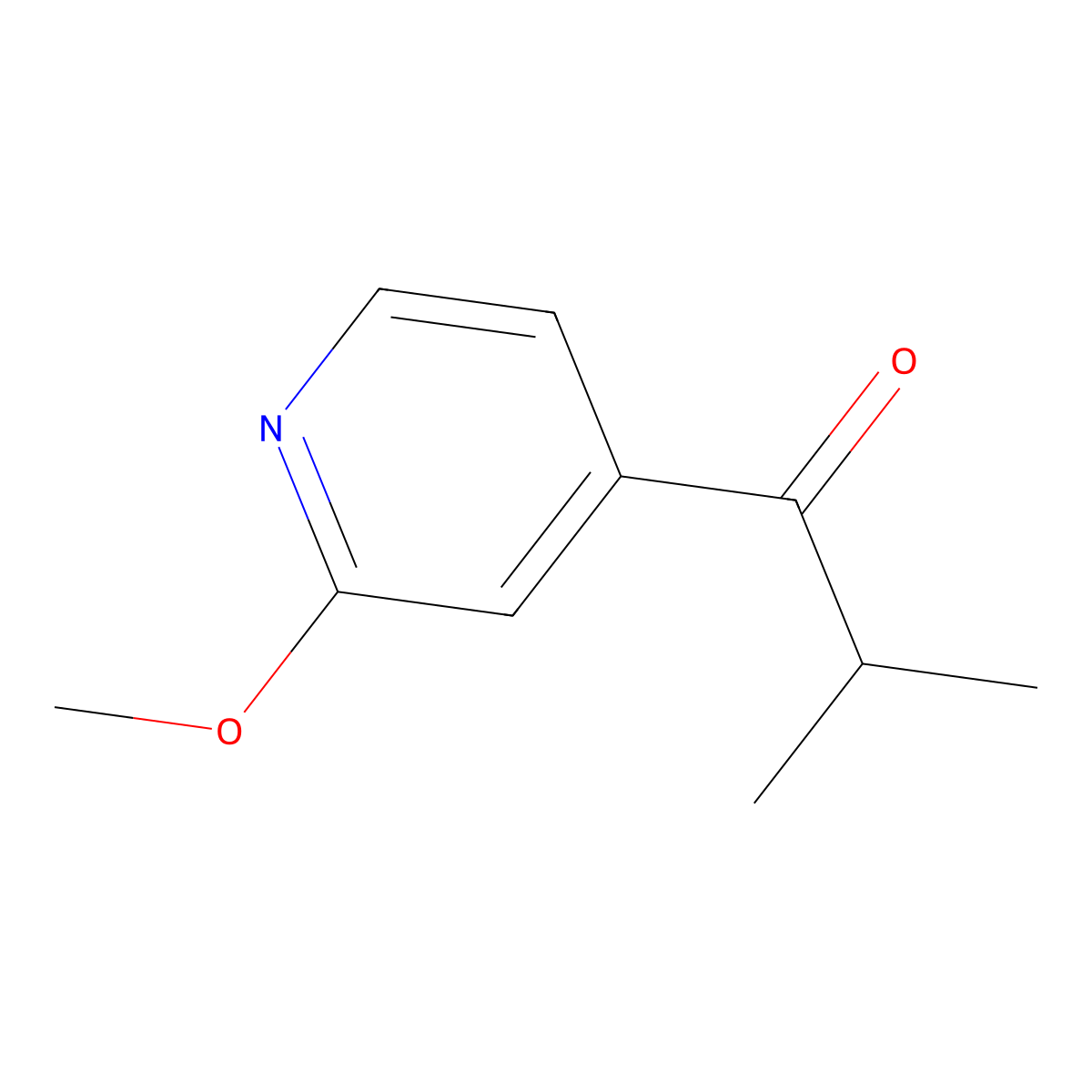 1-(2-Methoxy-4-pyridinyl)-2-methyl-1-propanone molecular structure, CAS 1554781-82-6