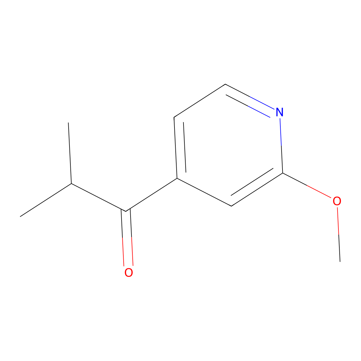 1-(2-Methoxy-4-pyridinyl)-2-methyl-1-propanone molecular structure, CAS 1554781-82-6