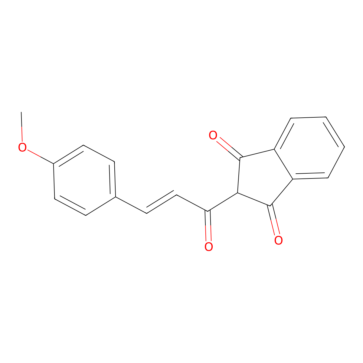 1H-Indene-1,3(2H)-dione, 2-[3-(4-methoxyphenyl)-1-oxo-2-propenyl]- molecular structure, CAS 15548-25-1