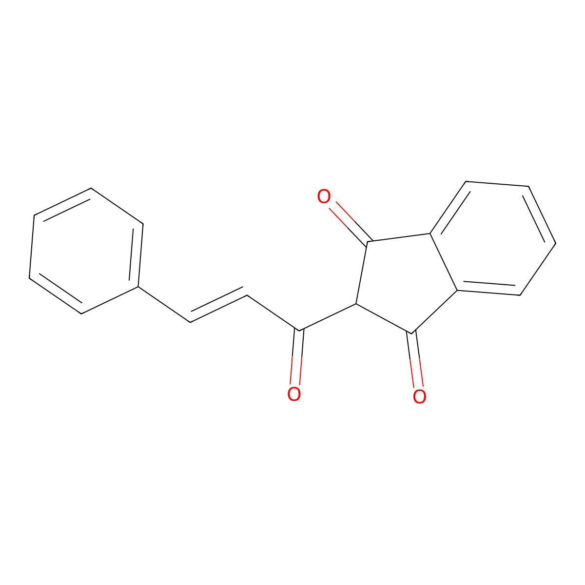 2-(1-Oxo-3-phenyl-2-propen-1-yl)-1H-indene-1,3(2H)-dione molecular structure, CAS 15548-49-9