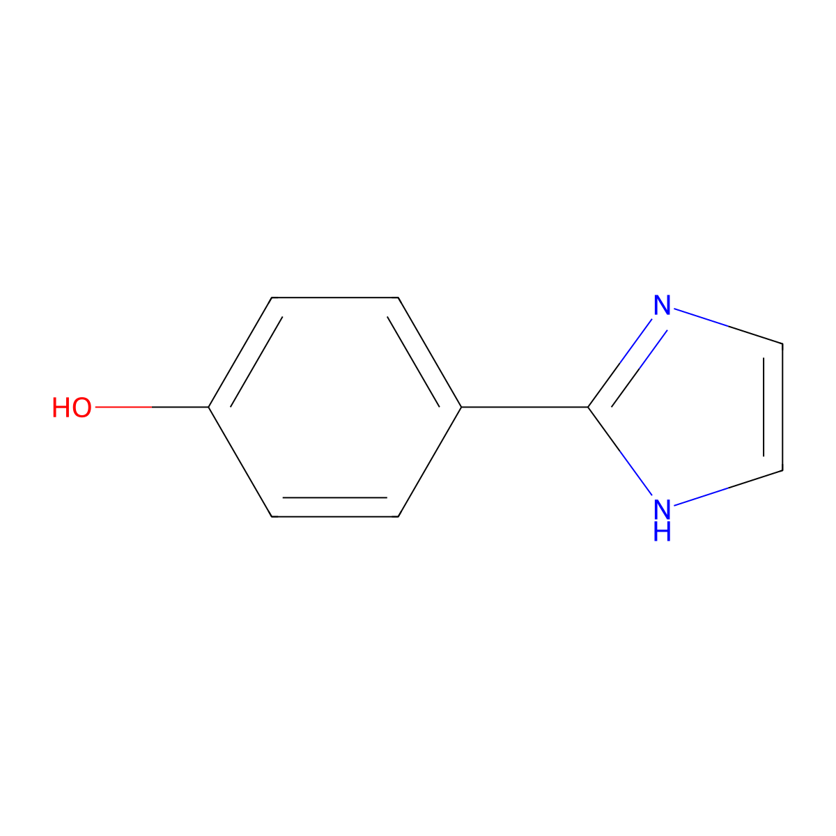 4-(1H-imidazol-2-yl)phenol molecular structure, CAS 15548-89-7