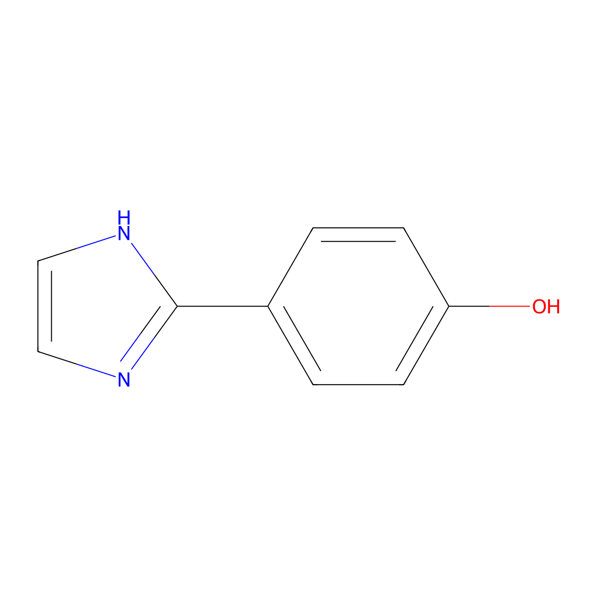 4-(1H-imidazol-2-yl)phenol molecular structure, CAS 15548-89-7