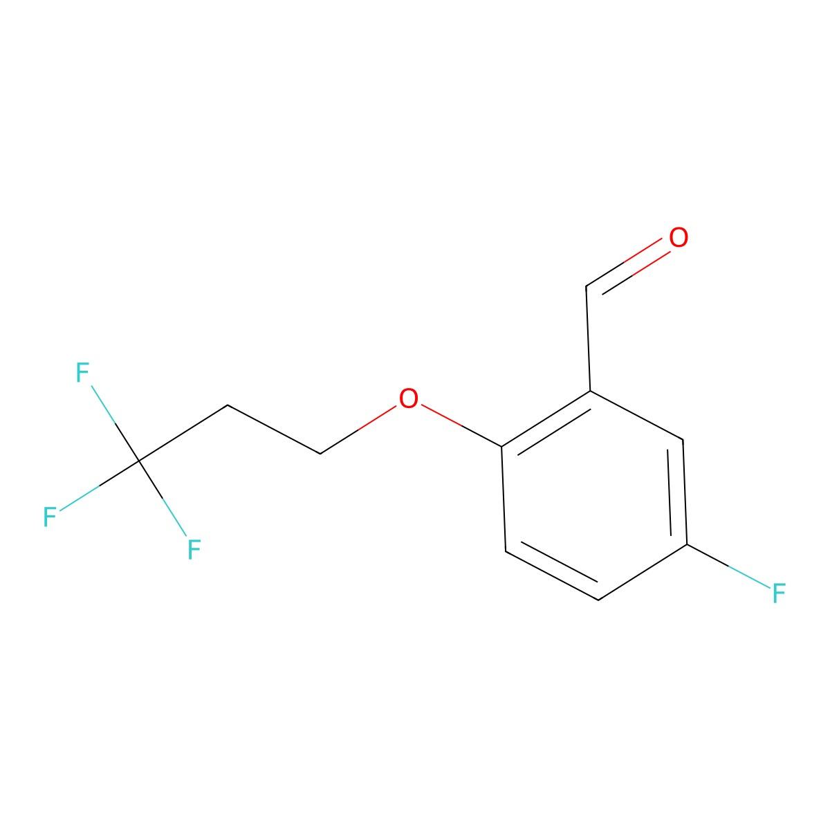 5-Fluoro-2-(3,3,3-trifluoropropoxy)benzaldehyde molecular structure, CAS 1554803-84-7