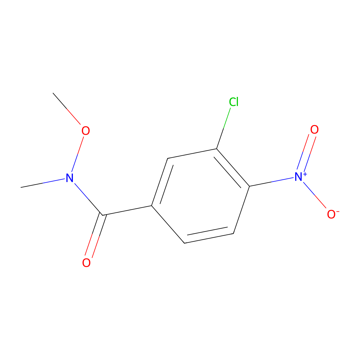 3-Chloro-N-methoxy-N-methyl-4-nitrobenzamide molecular structure, CAS 1554833-72-5