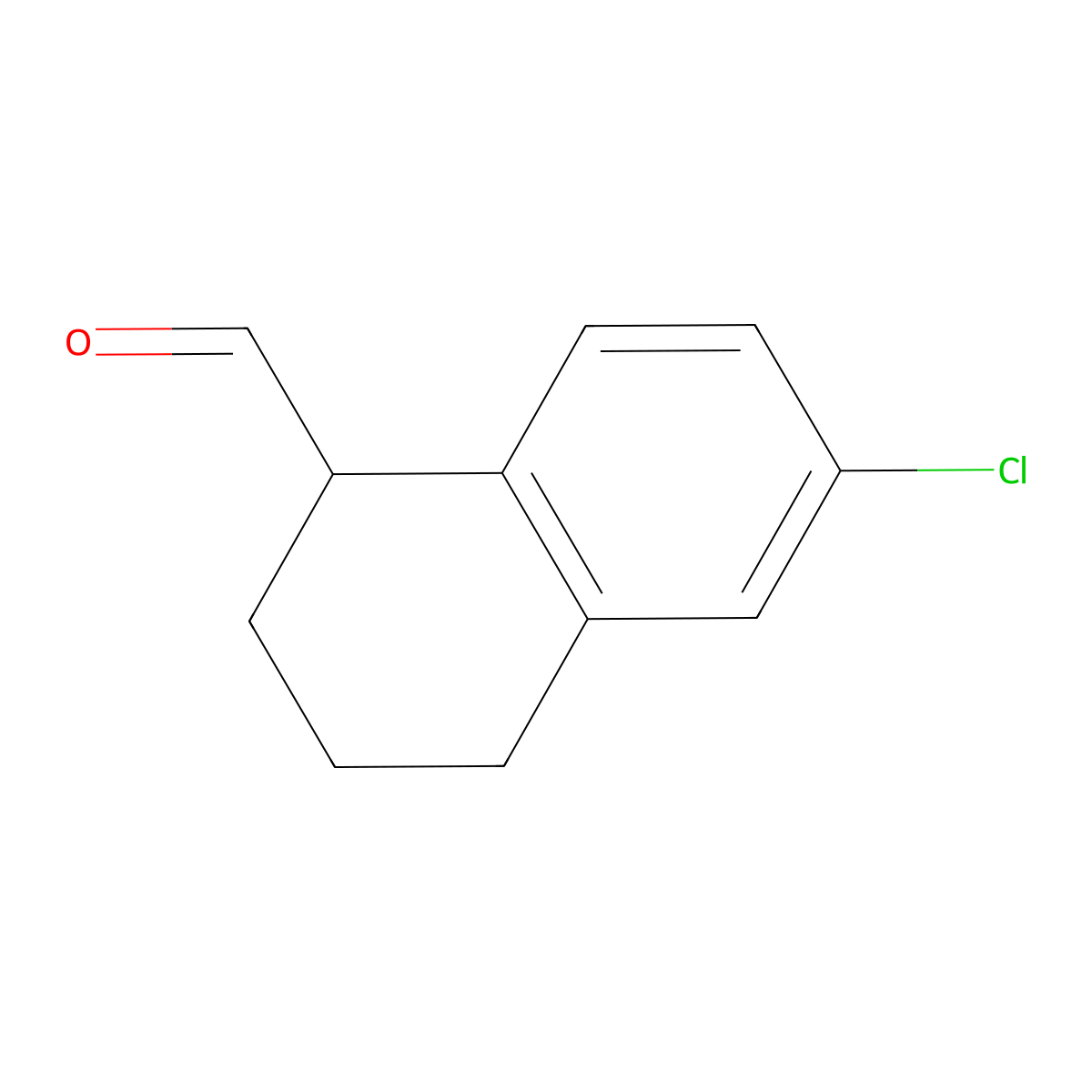 6-Chloro-1,2,3,4-tetrahydronaphthalene-1-carbaldehyde molecular structure, CAS 1554838-61-7
