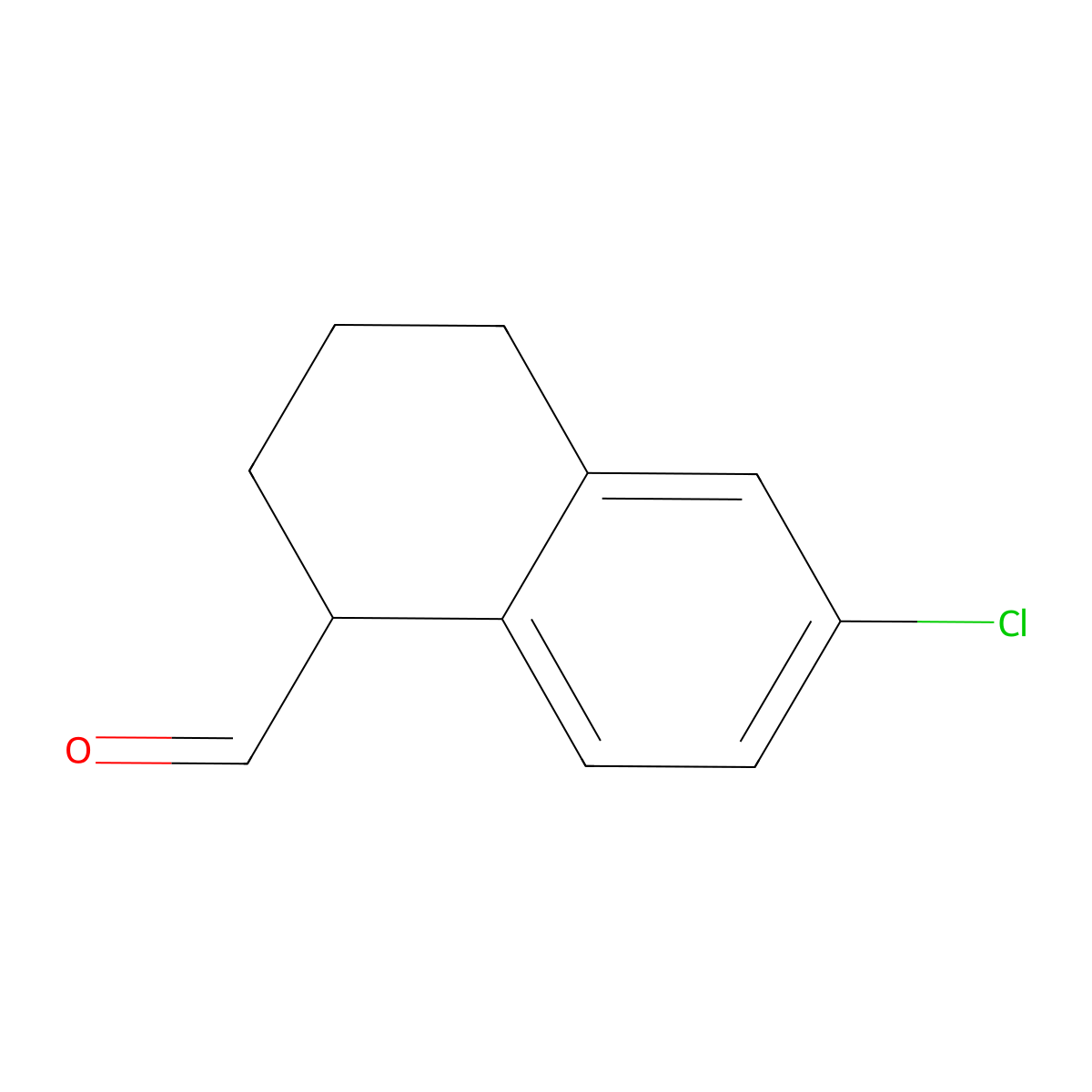 6-Chloro-1,2,3,4-tetrahydronaphthalene-1-carbaldehyde molecular structure, CAS 1554838-61-7