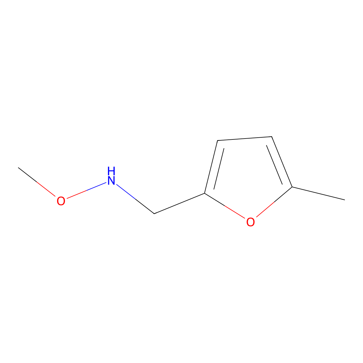 Methoxy[(5-methylfuran-2-yl)methyl]amine molecular structure, CAS 1554866-90-8