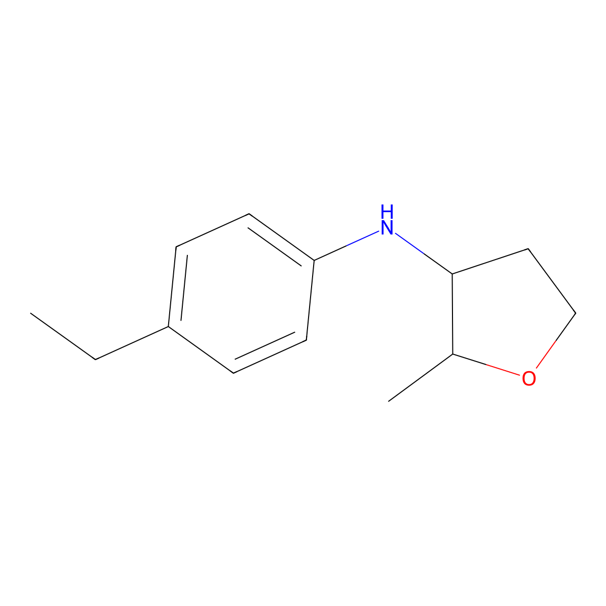 N-(4-Ethylphenyl)-2-methyloxolan-3-amine molecular structure, CAS 1554879-50-3