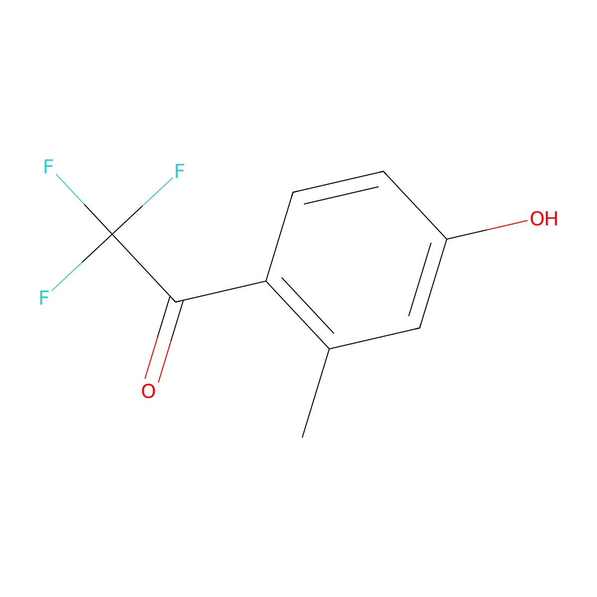 2,2,2-Trifluoro-1-(4-hydroxy-2-methylphenyl)ethanone molecular structure, CAS 1554935-86-2