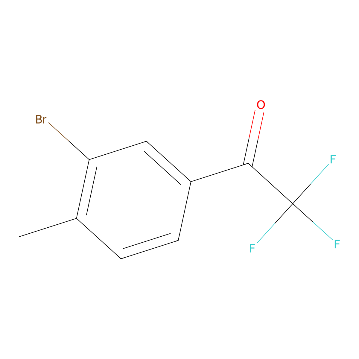 3'-Bromo-4'-Methyl-2,2,2-trifluoroacetophenone molecular structure, CAS 1554936-63-8