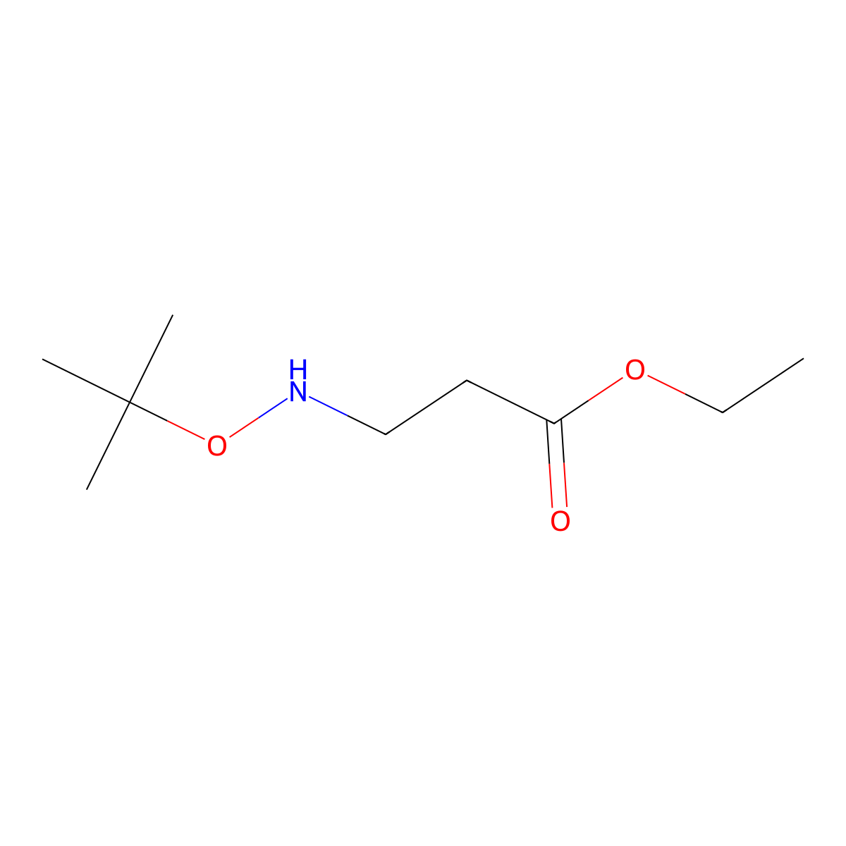 Ethyl 3-((tert-butoxy)amino)propanoate molecular structure, CAS 1554968-59-0