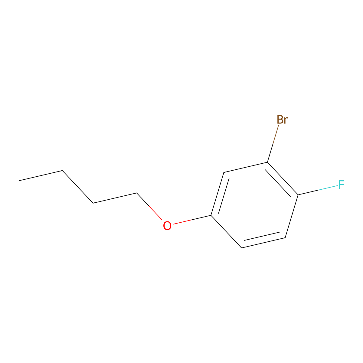 2-Bromo-4-butoxy-1-fluorobenzene molecular structure, CAS 1554983-64-0