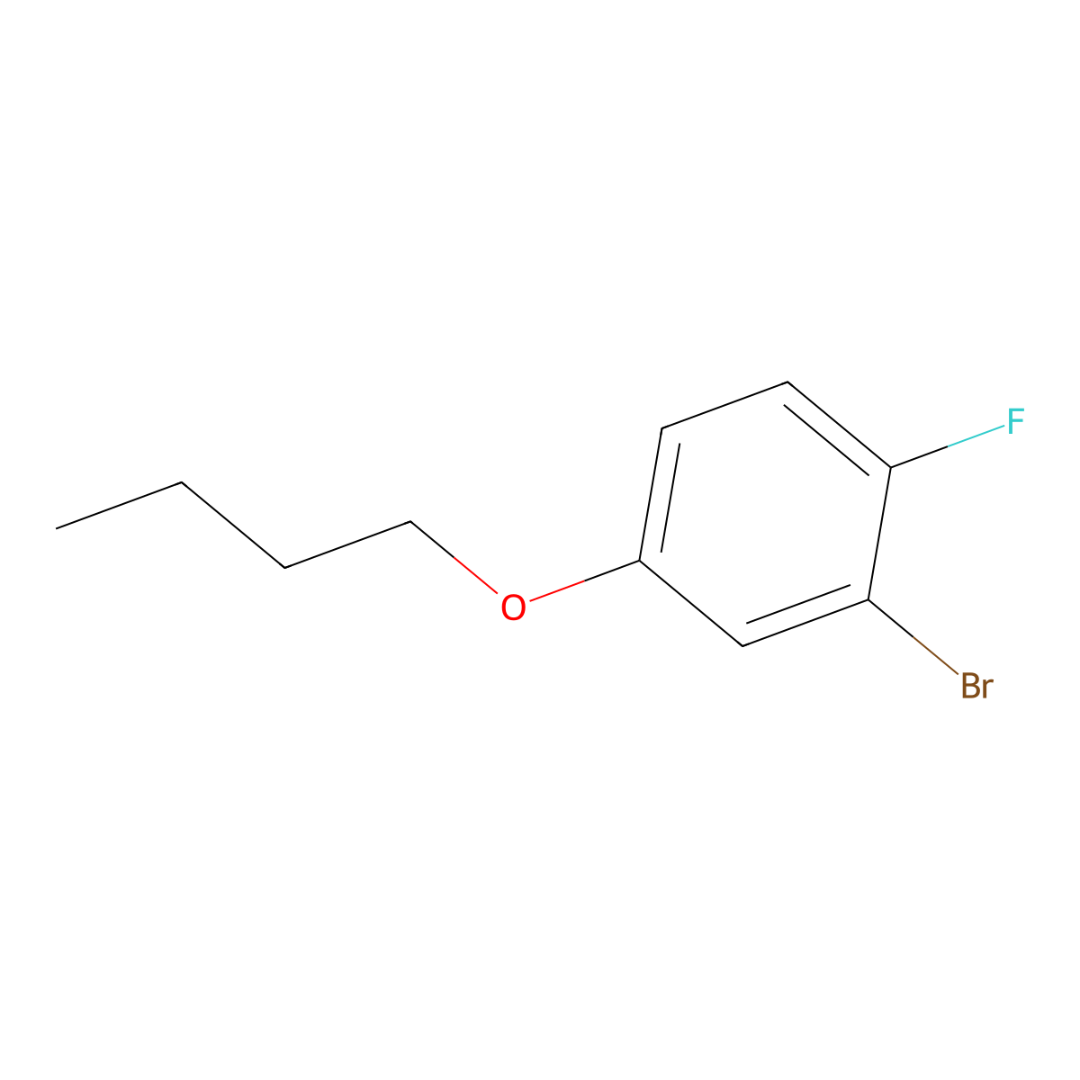 2-Bromo-4-butoxy-1-fluorobenzene molecular structure, CAS 1554983-64-0