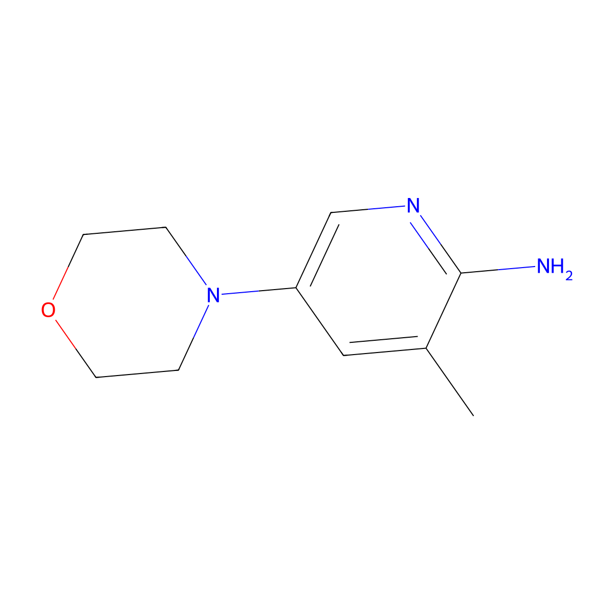 3-Methyl-5-(morpholin-4-YL)pyridin-2-amine molecular structure, CAS 1554988-88-3