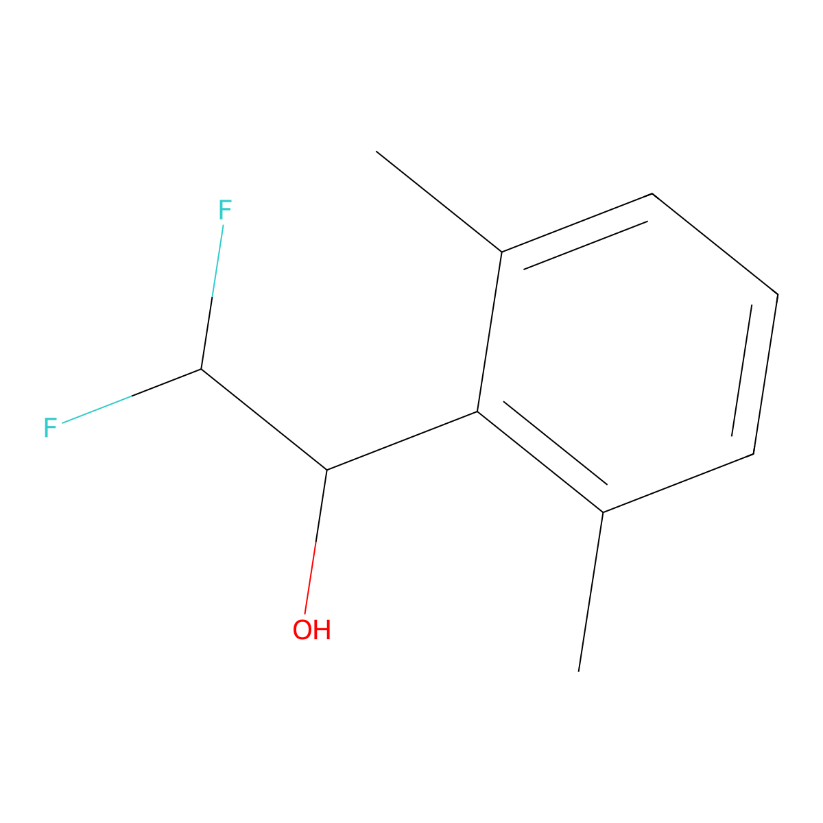 1-(2,6-Dimethylphenyl)-2,2-difluoroethan-1-ol molecular structure, CAS 1554994-33-0